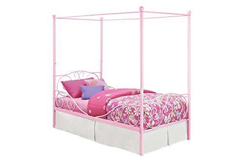 pink canopy beds for kids