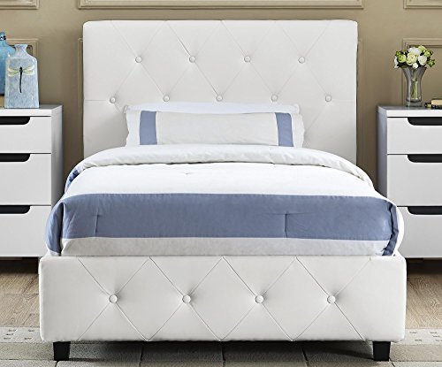 girls white beds faux leather